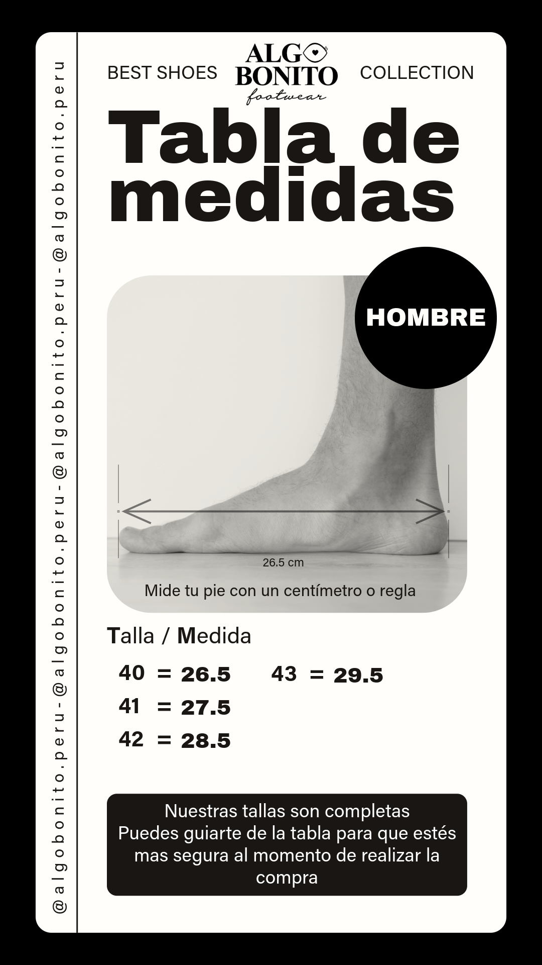 Medidas Hombre